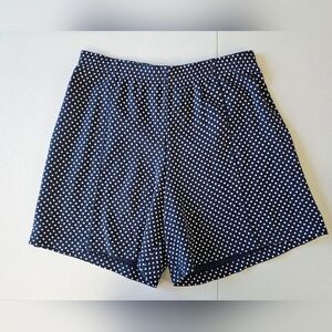 C.D. Petites Womens Navy Polka Dot Shorts